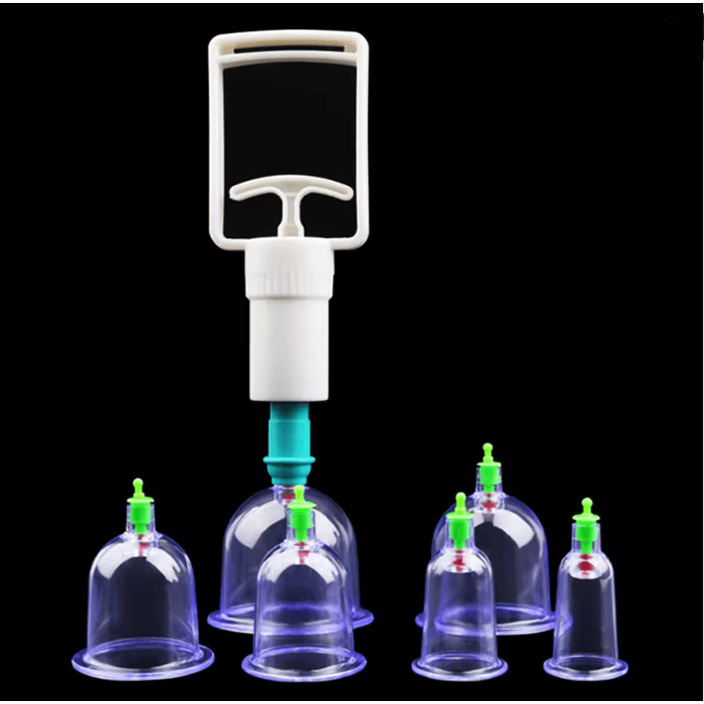 6 Piece Vacuum Cupping Therapy Set With Suction Pump For Body Massage And Cellulite Relief 3