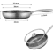 Honeycomb Stainless Steel Nonstick Frying Pan With Lid For Induction And Gas Cooktops 4