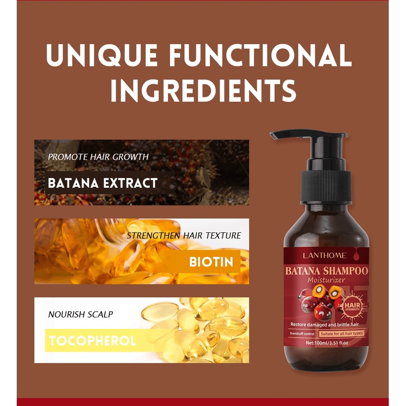 Batana Strengthening Shampoo With Biotin And Mint For Damaged And DandruffProne Hair 3