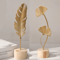 Elegant Nordic Ginkgo Leaf Sculpture Luxury Gold Desktop And Home Decor Accent 0