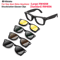 Polarized Clip On Sunglasses For Ray Ban Meta Wayfarer RW4006 RW4008 0