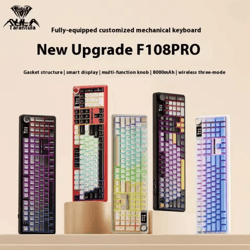 aula f108 pro wireless mechanical gaming keyboard with rgb backlight and gasket mount