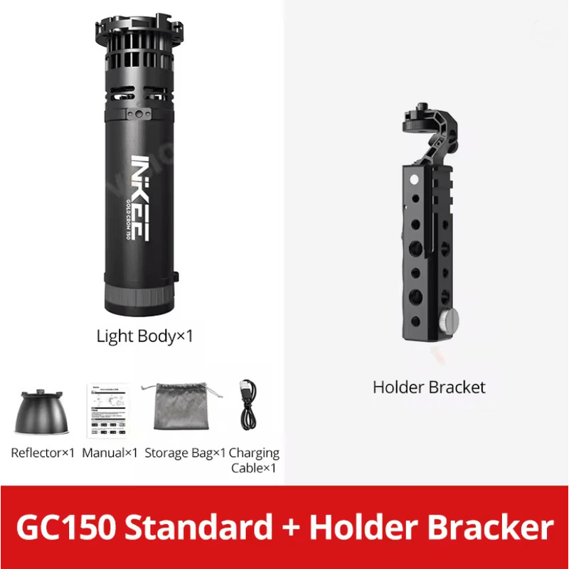 INKEE GC150 Portable LED Video Light With Adjustable Color Temperature And Built In Battery 2