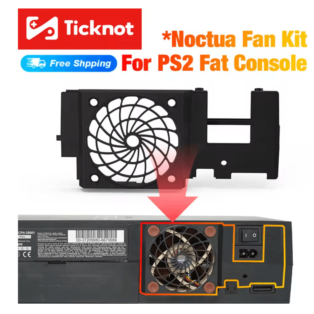 PS2 Fat Silent Cooling Kit With Noctua Fan Bracket 0