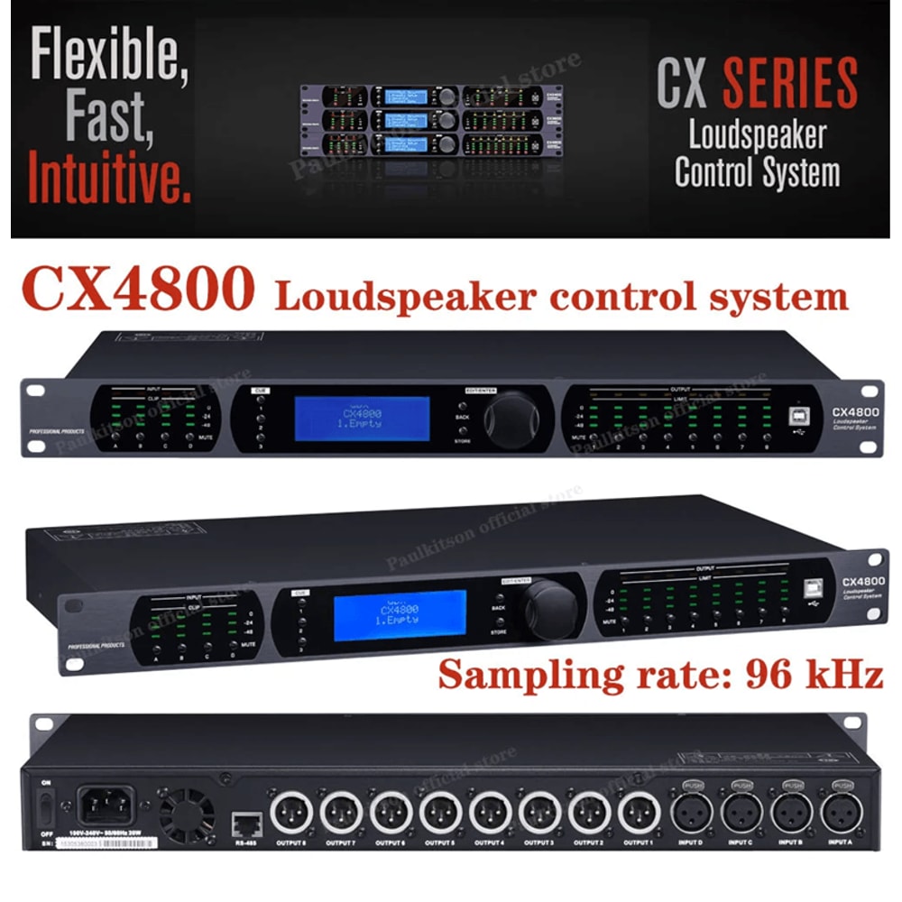 Paulkitson CX4800 Professional Audio Processor 4 In 8 Out 0