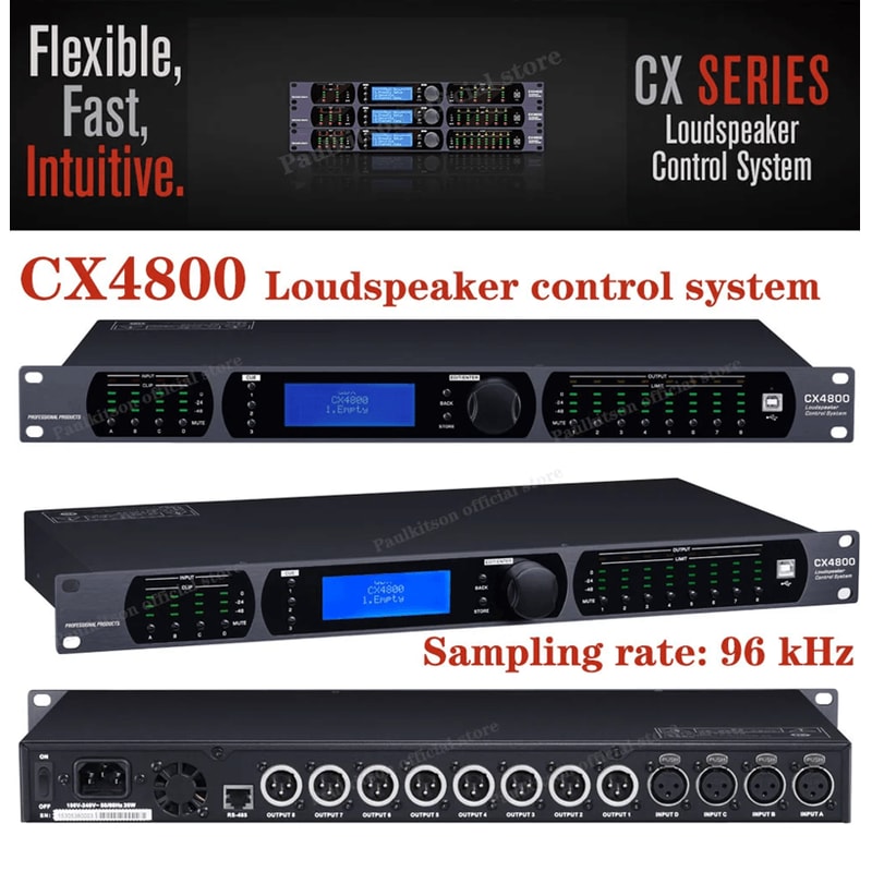 Paulkitson CX4800 Professional Audio Processor 4 In 8 Out 0