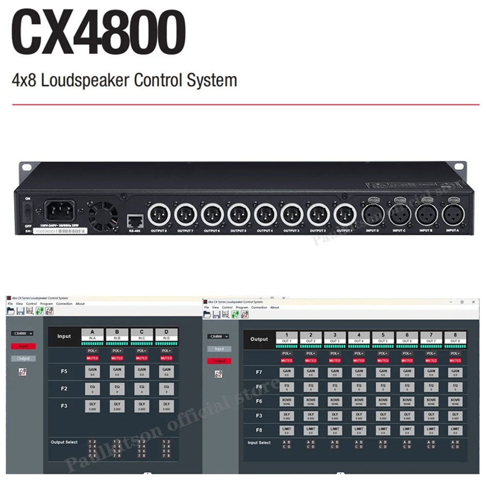 Paulkitson CX4800 Professional Audio Processor 4 In 8 Out 4