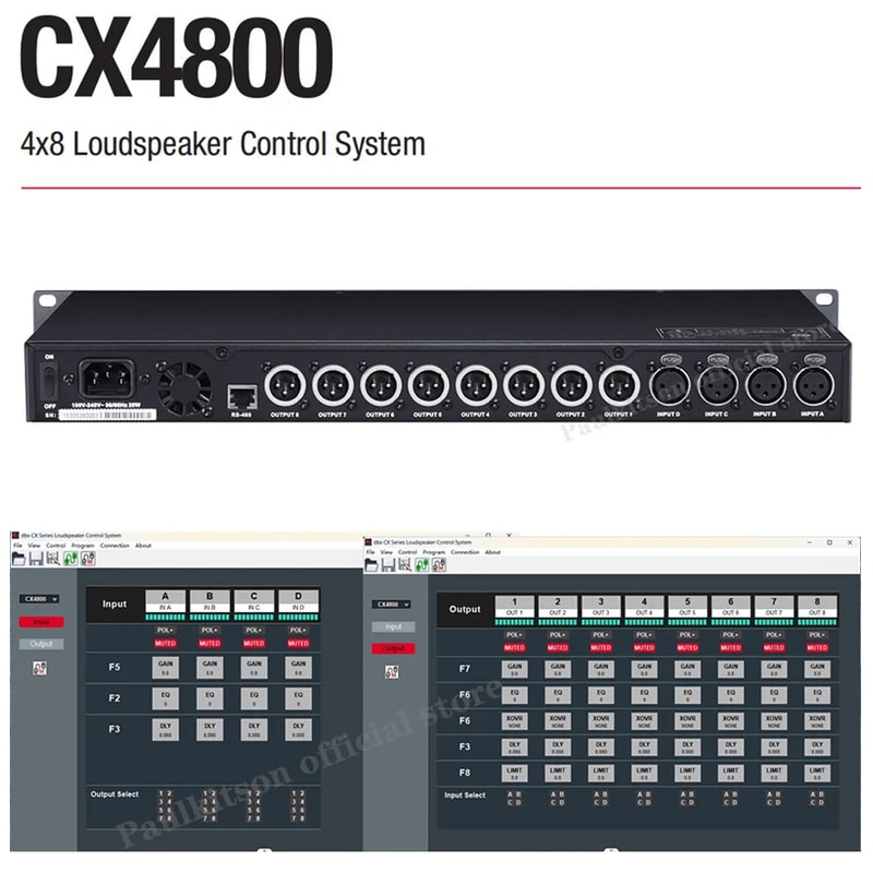 Paulkitson CX4800 Professional Audio Processor 4 In 8 Out 4