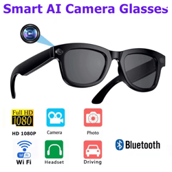smartview ai 1080p camera sunglasses – mini video recorder & polarized sports dvr