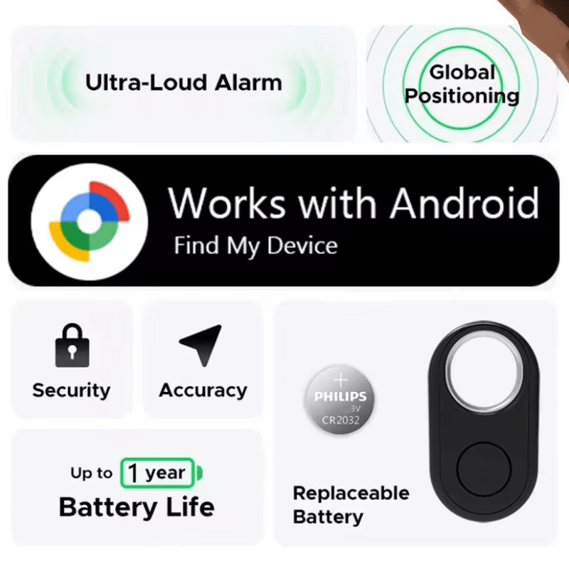 ProTrack Bluetooth GPS Tracker Tag Compatible With Google Find My And Android 1