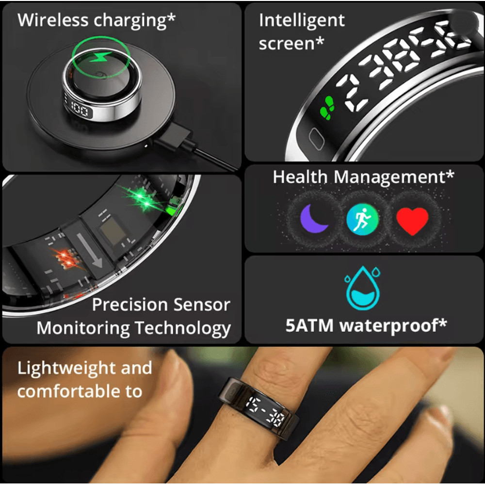 COLMI R12 Smart Ring Touchscreen Health Tracker With Wireless Charging 1