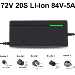 72v 5a intelligent fast charger 84v with cooling fan