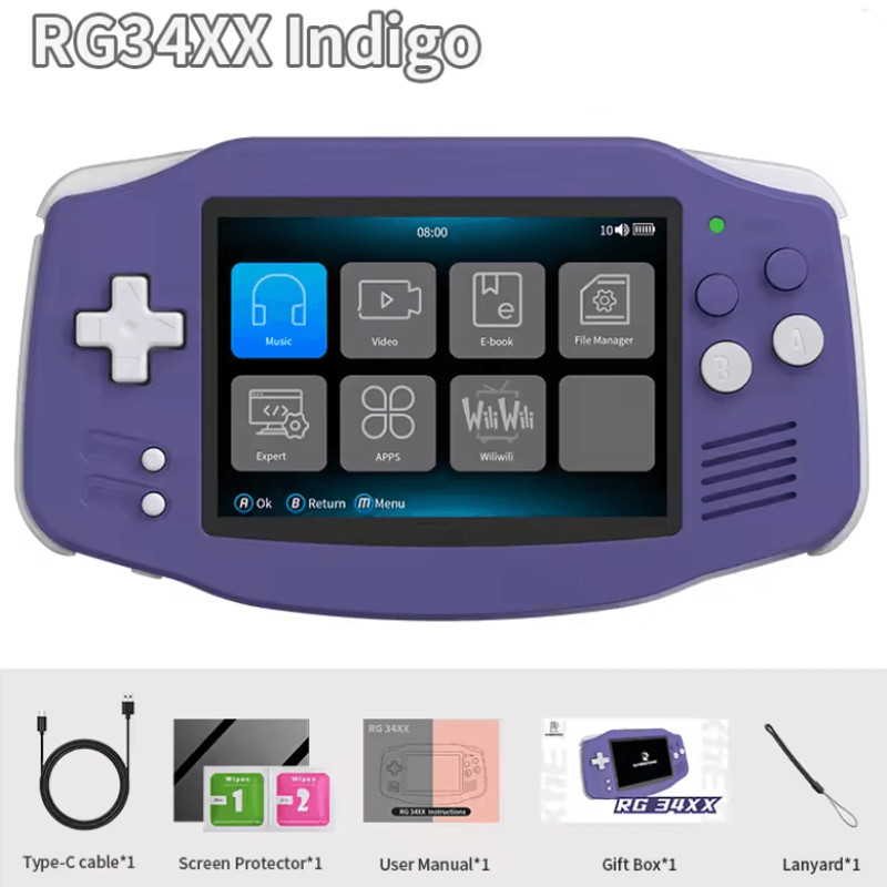 ANBERNIC RG34XX Retro Handheld Gaming Console 3 4 Inch Linux 3
