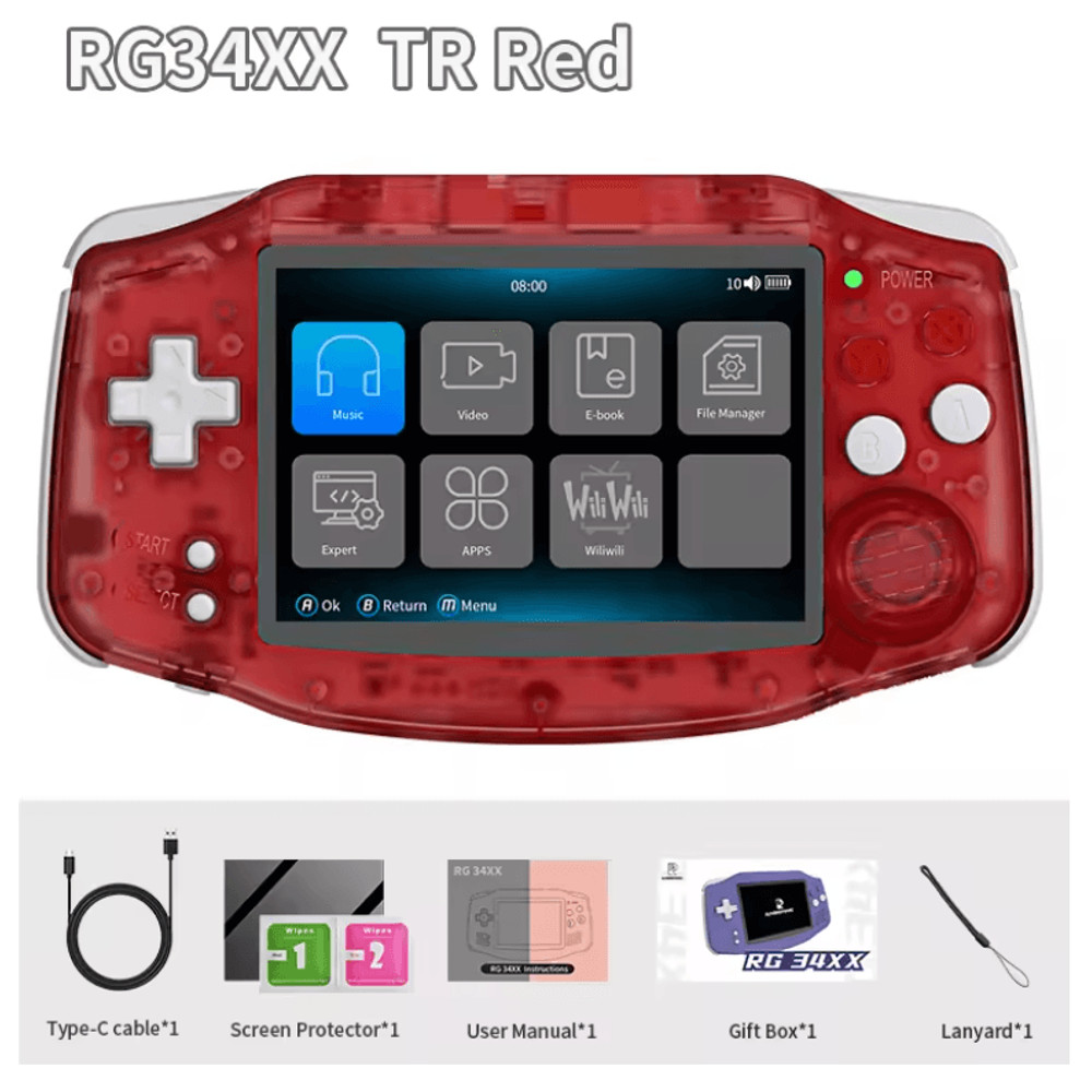 ANBERNIC RG34XX Retro Handheld Gaming Console 3 4 Inch Linux 4
