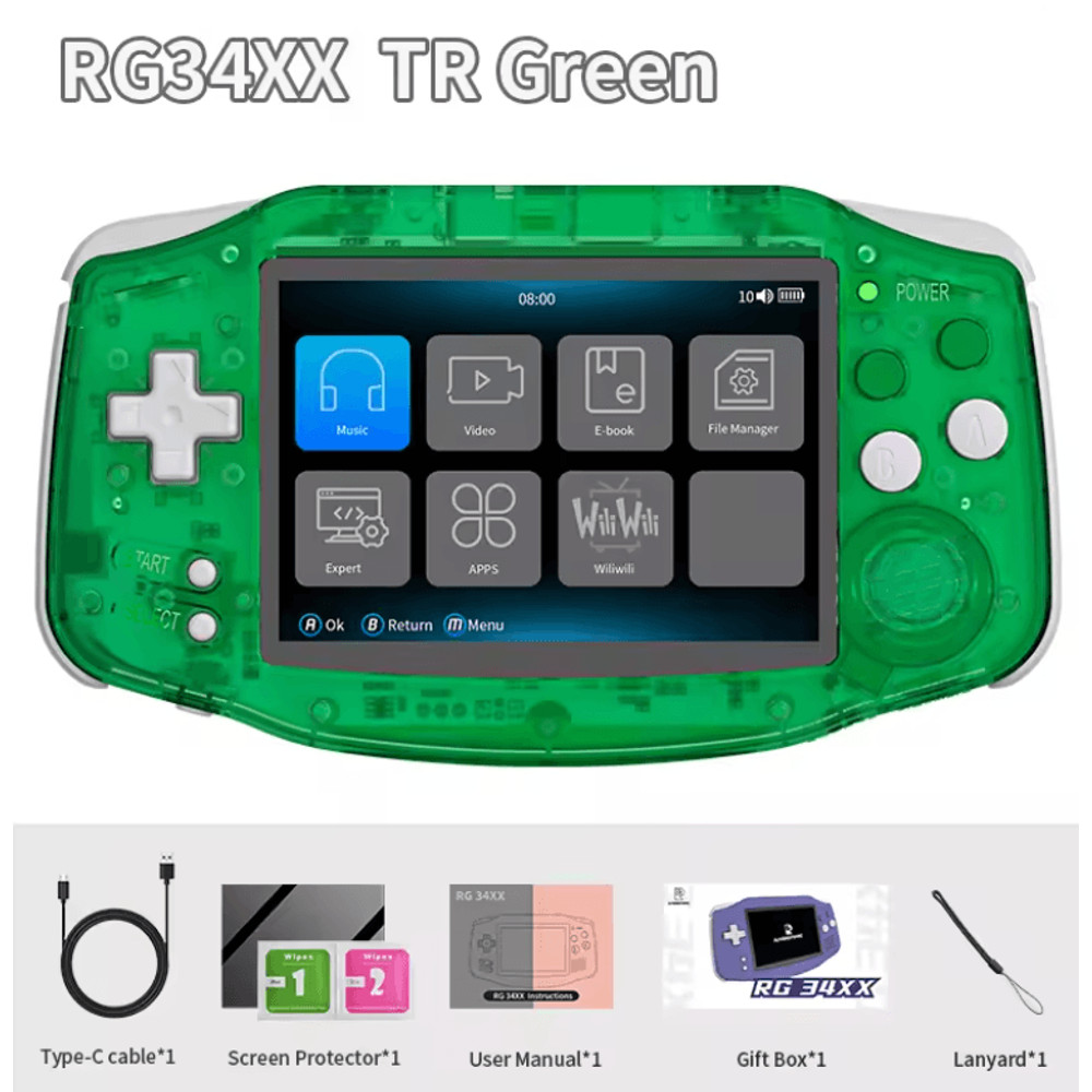 ANBERNIC RG34XX Retro Handheld Gaming Console 3 4 Inch Linux 5