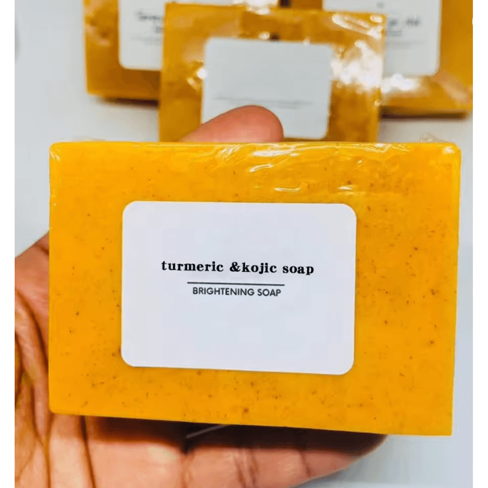 Turmeric Kojic Acid Soap Bar Brightening Lemon Handmade 0