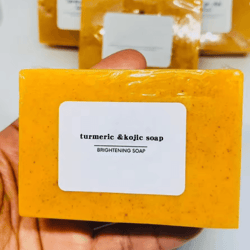 turmeric kojic acid soap bar brightening lemon handmade