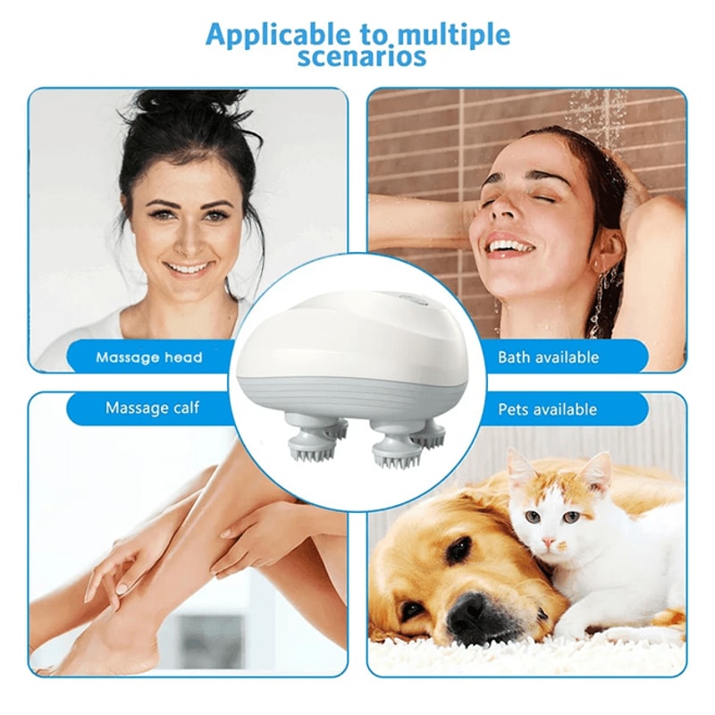 Electric Scalp Massager Washable Head Massage Tool 3
