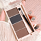 BrowCraft 4Color Matte Eyebrow Powder Palette With Dual Brushes 4