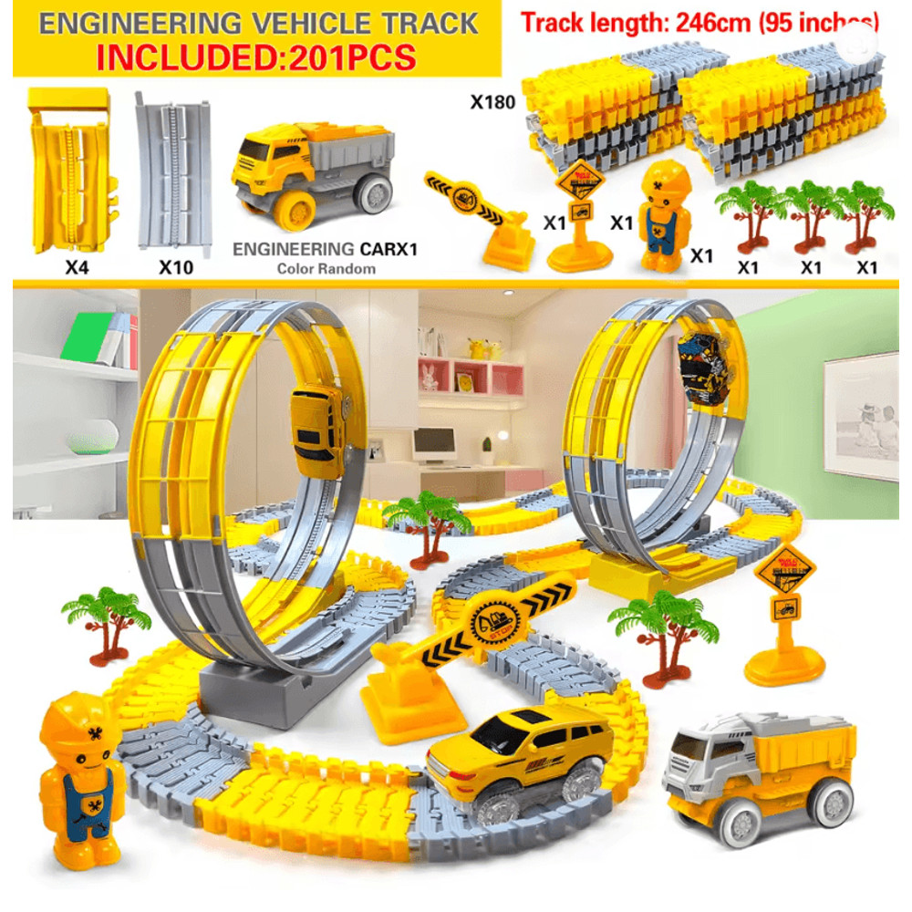 RoadFlex Electric Flexible Track Toy Childrens Interactive STEM Car Set 2
