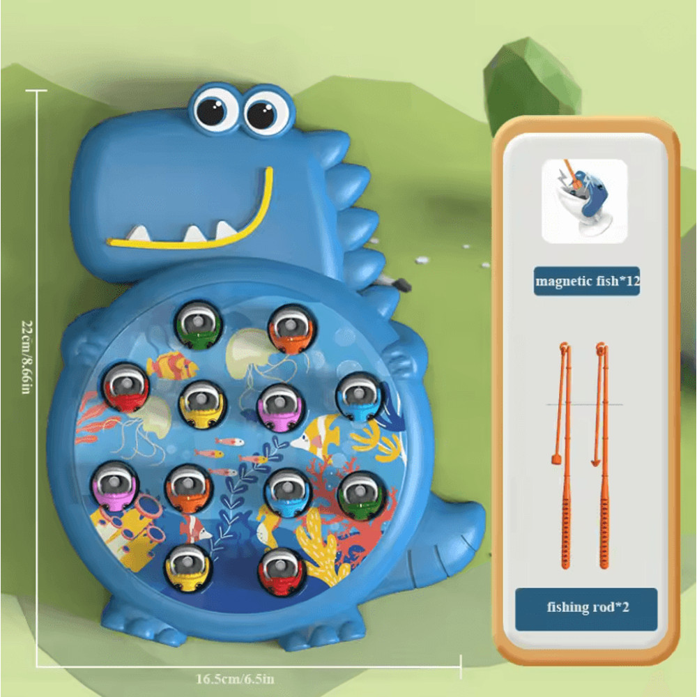 EducateCatch Dinosaur Magnetic Fishing Toy Montessori Magnetic Fishing Game 3