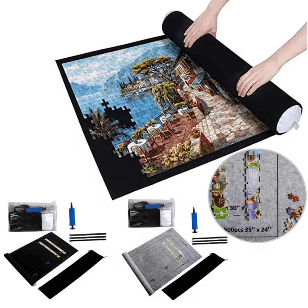 PuzzleSaver Roll Up Felt Mat For 1500 Piece Jigsaws 0
