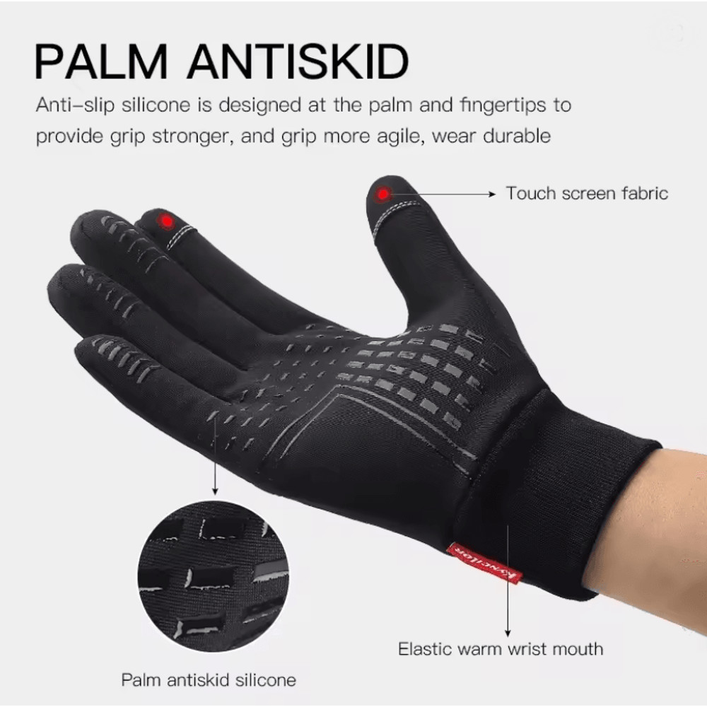 ThermoGrip Winter Touch Screen Cycling Gloves For Men 1