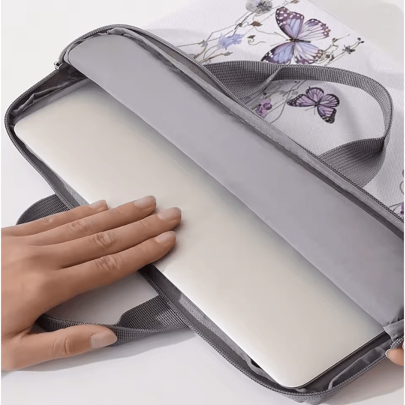 Purple Butterfly Laptop Bag And Briefcase Set For 14 Inch Laptops 2