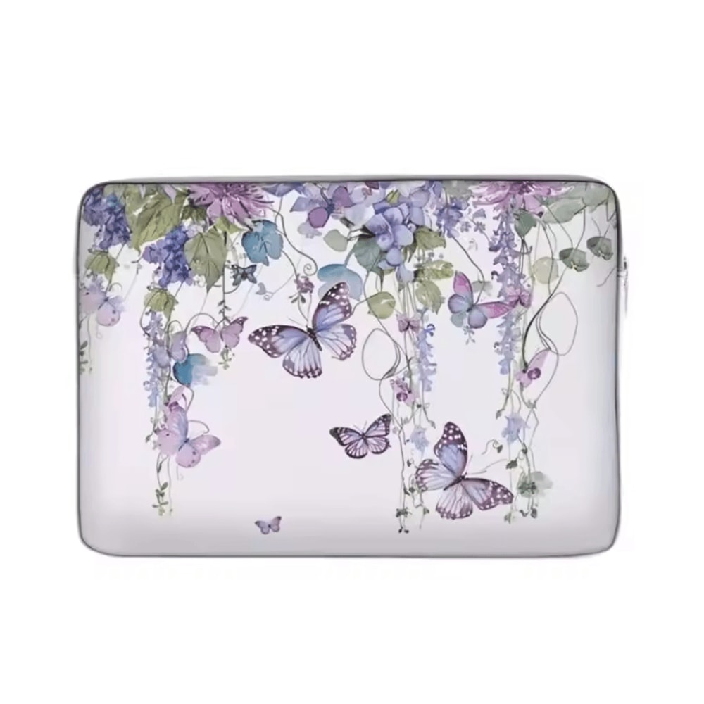 Purple Butterfly Laptop Bag And Briefcase Set For 14 Inch Laptops 3