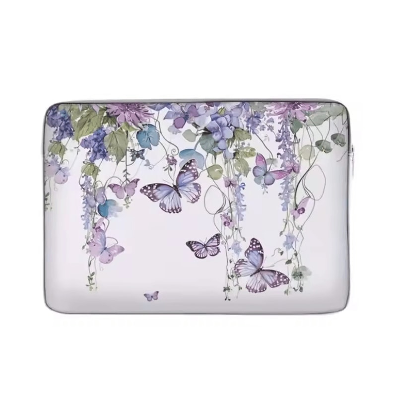 Purple Butterfly Laptop Bag And Briefcase Set For 14 Inch Laptops 3