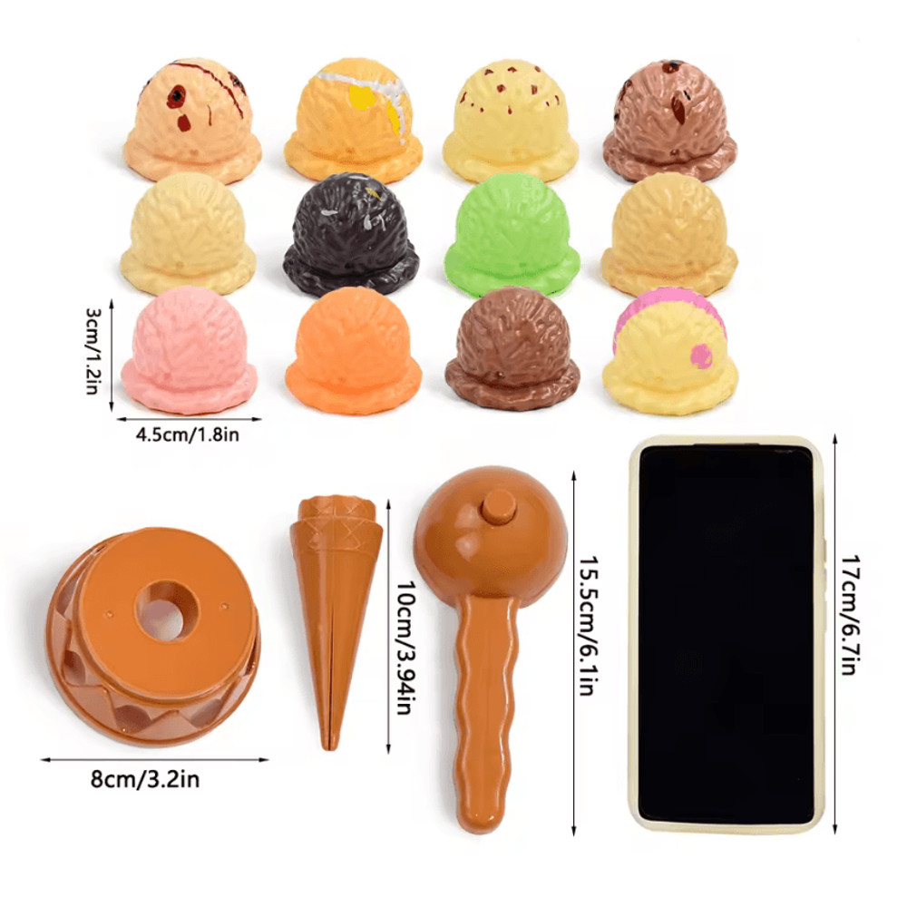Deluxe Ice Cream Stack Up Pretend Play Toy  Educational Toy For Kids 2