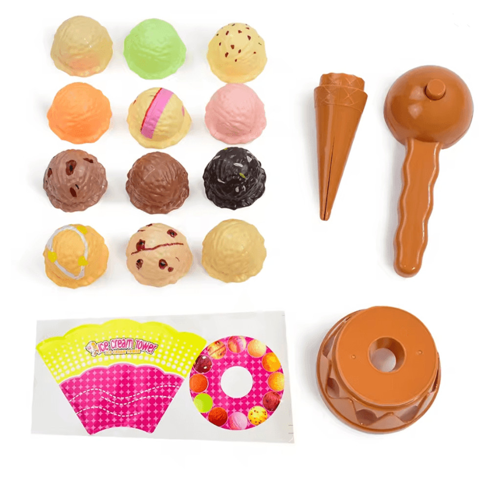 Deluxe Ice Cream Stack Up Pretend Play Toy  Educational Toy For Kids 3