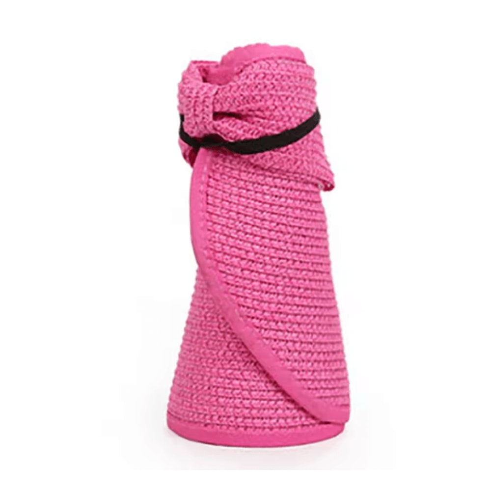 BreezeFold Wide Brim Foldable Straw Visor With UV Protection 4