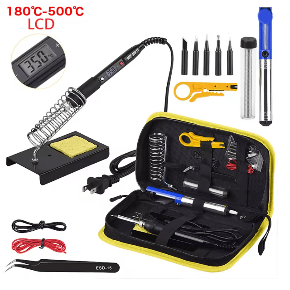 JCD 80W Adjustable Temperature Soldering Iron Kit With LCD Display 6