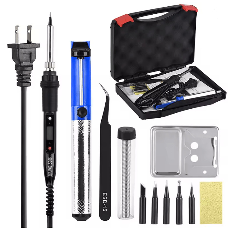 JCD 80W Adjustable Temperature Soldering Iron Kit With LCD Display 8