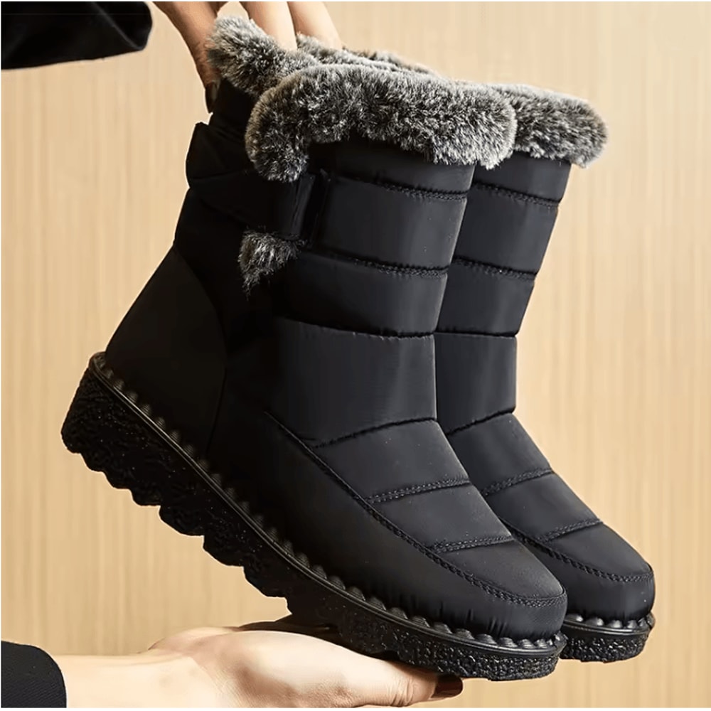 EverWarm Waterproof Fur Lined Low Heel Boots 1