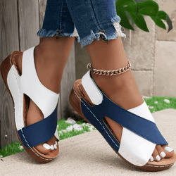 breezestride lightweight peep toe wedge sandals