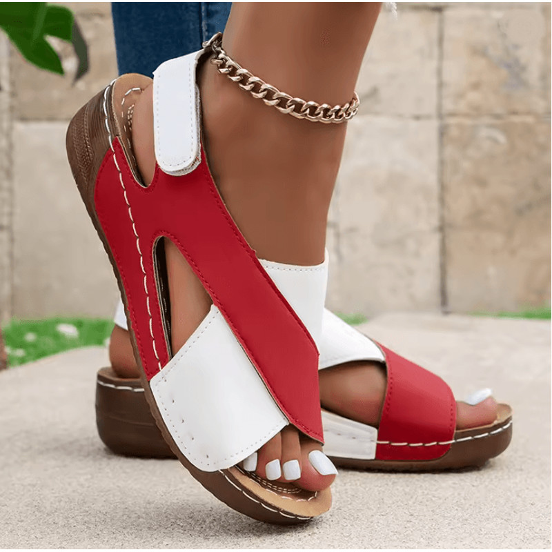 BreezeStride Lightweight Peep Toe Wedge Sandals 3