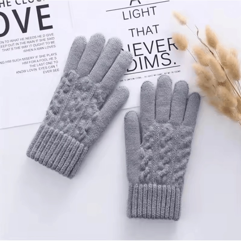 Winter Touchscreen Fleece Gloves For Men And Women With Warm Wool Knit Lining 3