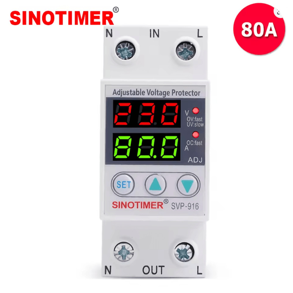 HomePro Dual Display Voltage Surge Protector Relay 0