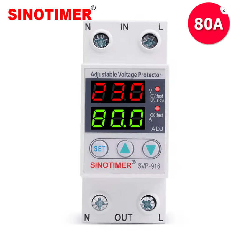 HomePro Dual Display Voltage Surge Protector Relay 0