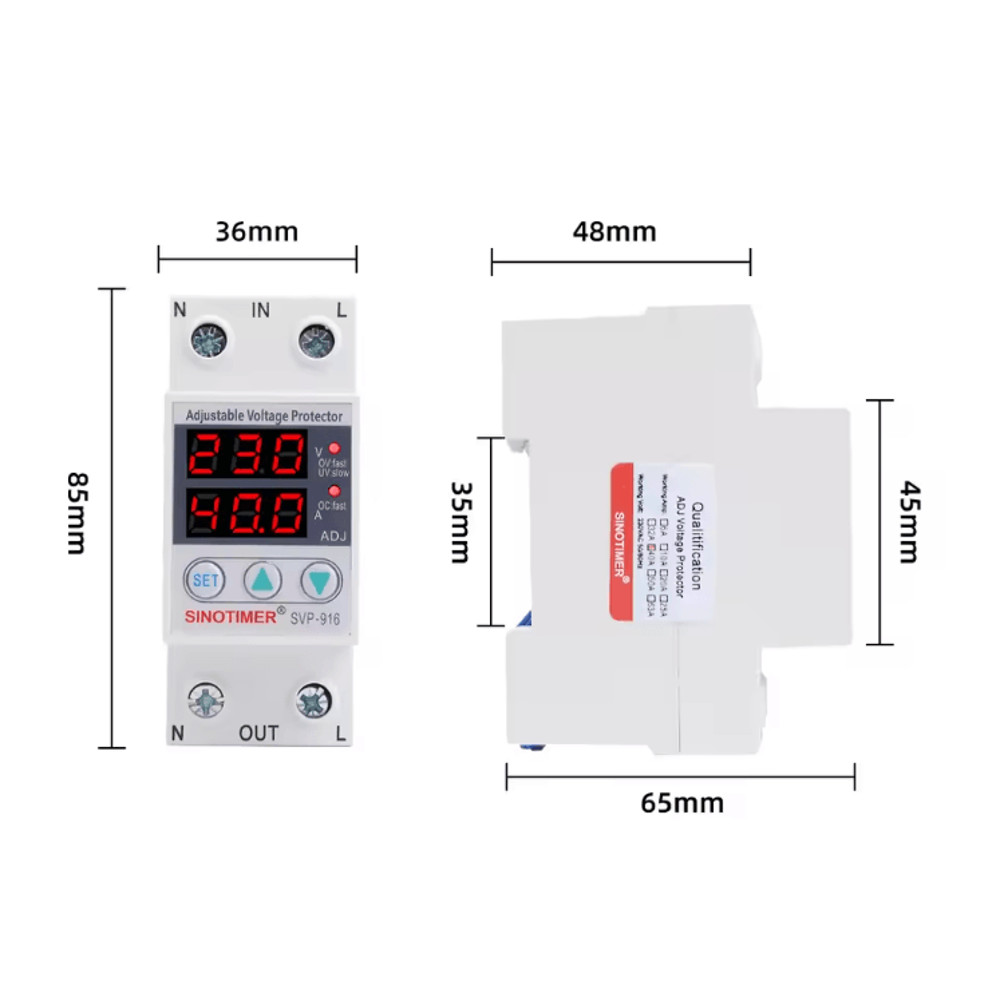 HomePro Dual Display Voltage Surge Protector Relay 3