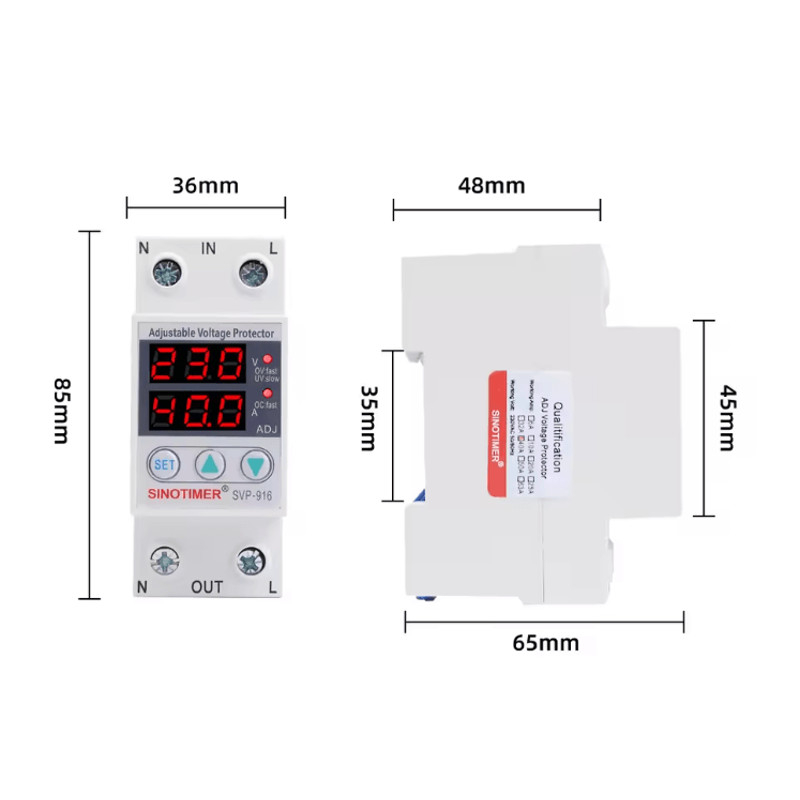 HomePro Dual Display Voltage Surge Protector Relay 3