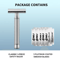 BAILI Poseidon Stainless Steel Double Edge Safety Razor Classic Wet Shave With Platinum Blades 3