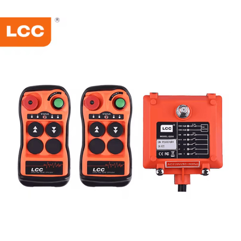 LCC Q200 Industrial Crane Remote Control 2 Button Wireless Hoist Controller 0