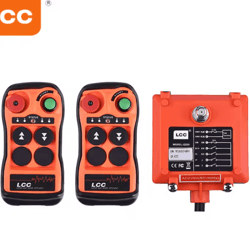 lcc q200 industrial crane remote control 2 button wireless hoist controller