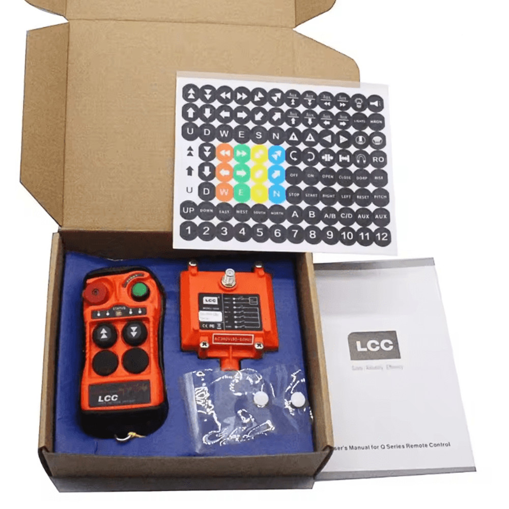 LCC Q200 Industrial Crane Remote Control 2 Button Wireless Hoist Controller 2