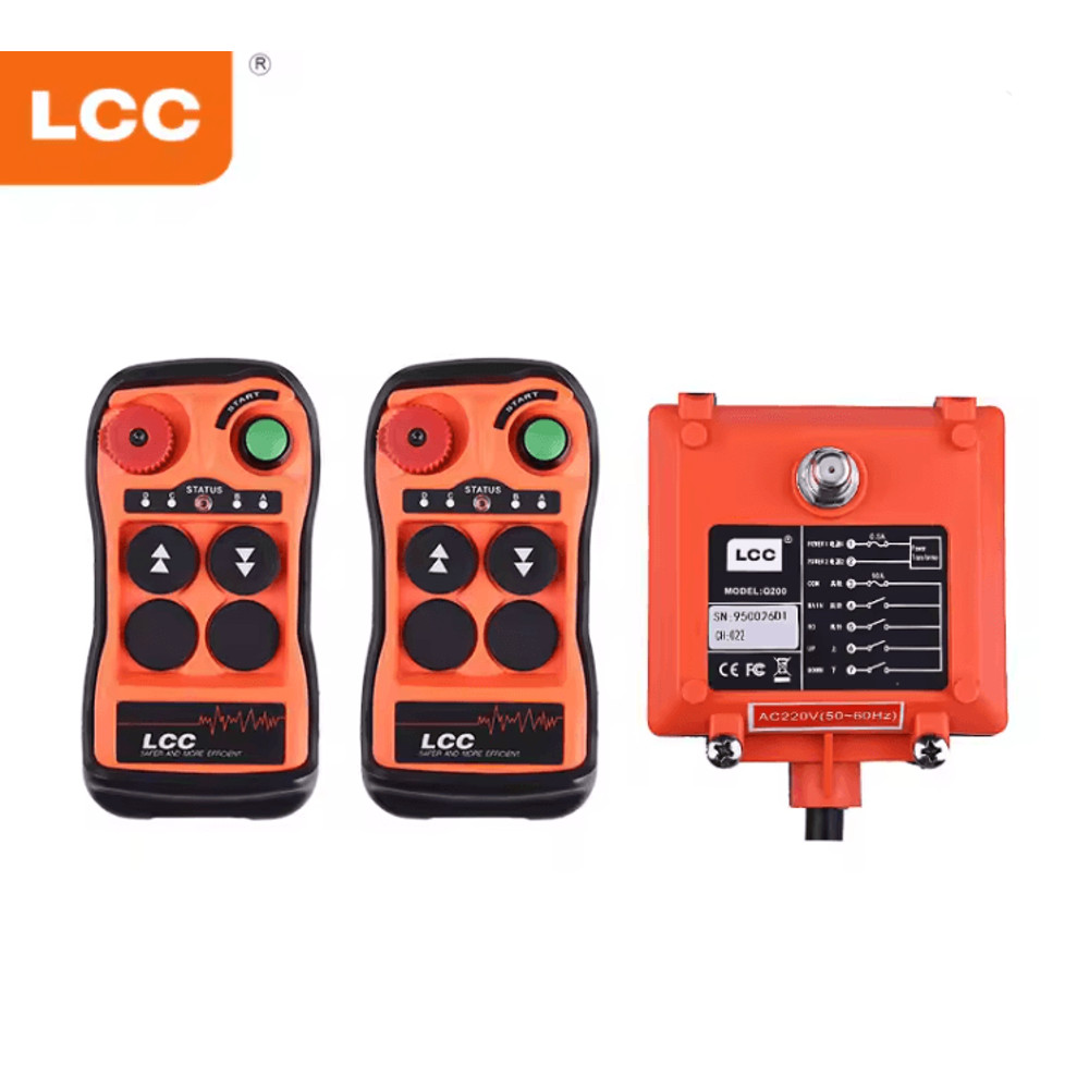 LCC Q200 Industrial Crane Remote Control 2 Button Wireless Hoist Controller 4