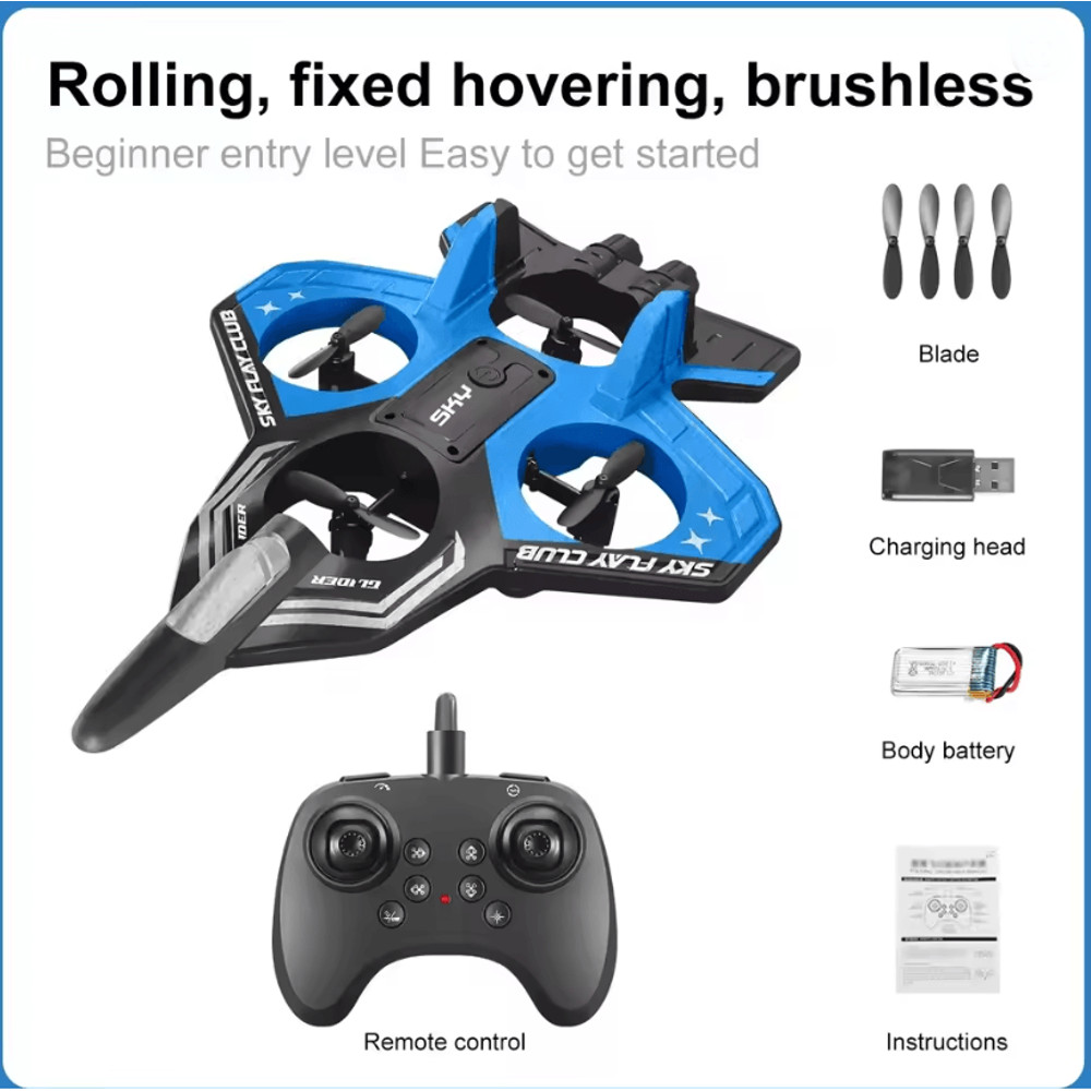 YP3 RC Foam Jet Glider With 24 GHz Stunt RC Helicopter Mode And LED Lights 4