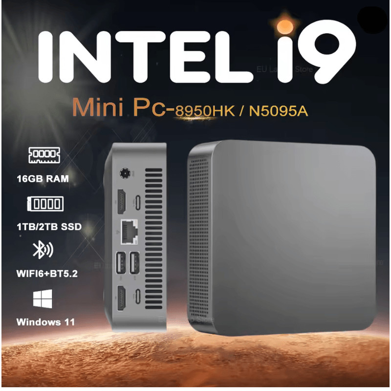 I9 Pocket Mini PC Windows 11 16GB RAM 1TB SSD 4K USB C 0